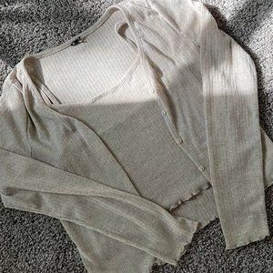 Crop top and cardigan set
